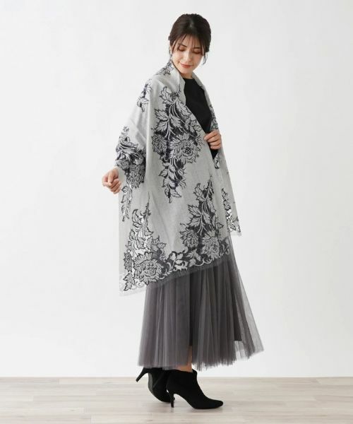 Leilian / レリアン マフラー・ショール・スヌード・ストール | フラワー柄ストール | 詳細2