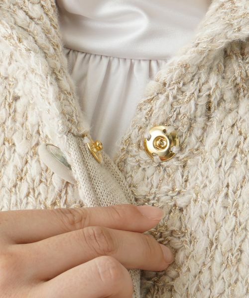Leilian / レリアン カーディガン・ボレロ | ラメニットカーディガン | 詳細13