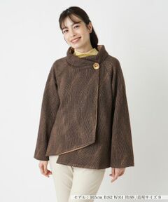 Leilian / レリアン テーラードジャケット | スタンドカラーラップジャケット