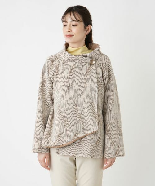 Leilian / レリアン テーラードジャケット | スタンドカラーラップジャケット | 詳細11