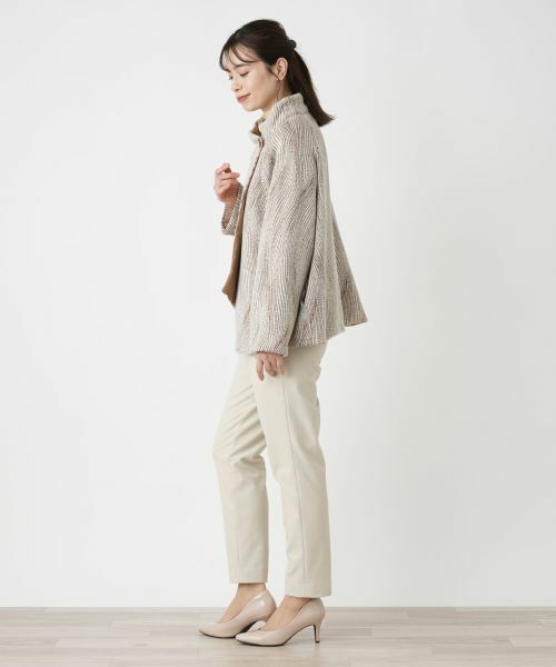 Leilian / レリアン テーラードジャケット | スタンドカラーラップジャケット | 詳細9