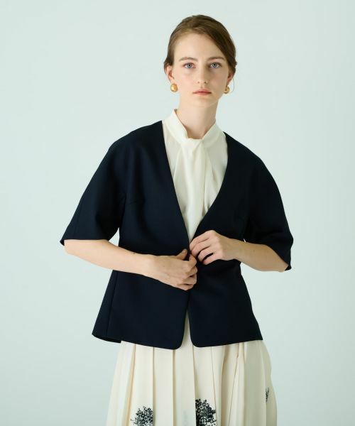 Leilian / レリアン テーラードジャケット | 半袖ジャケット | 詳細1