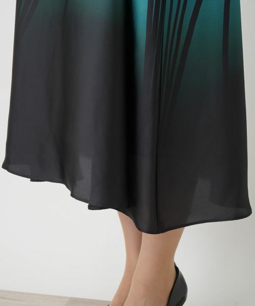 Leilian / レリアン ドレス | プリントVネックフレアワンピース | 詳細14