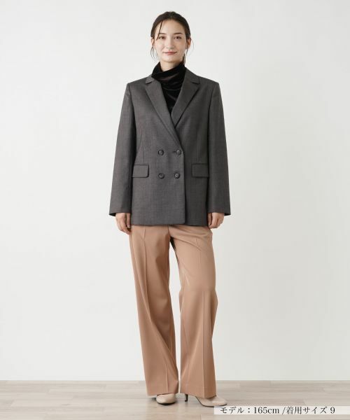 Leilian / レリアン テーラードジャケット | ヘリンボーンダブルジャケット | 詳細1