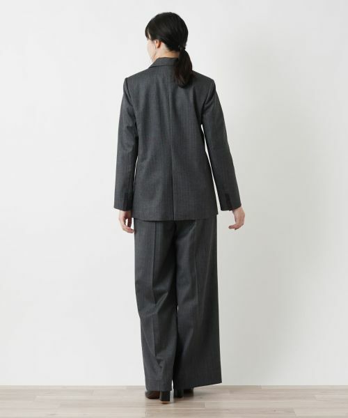 Leilian / レリアン テーラードジャケット | ヘリンボーンダブルジャケット | 詳細19