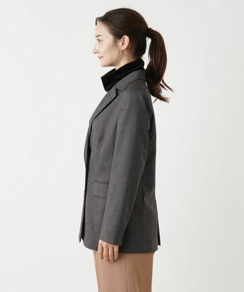 Leilian / レリアン テーラードジャケット | ヘリンボーンダブルジャケット | 詳細5