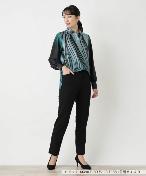 Leilian / レリアン シャツ・ブラウス | プリント比翼ブラウス | 詳細1