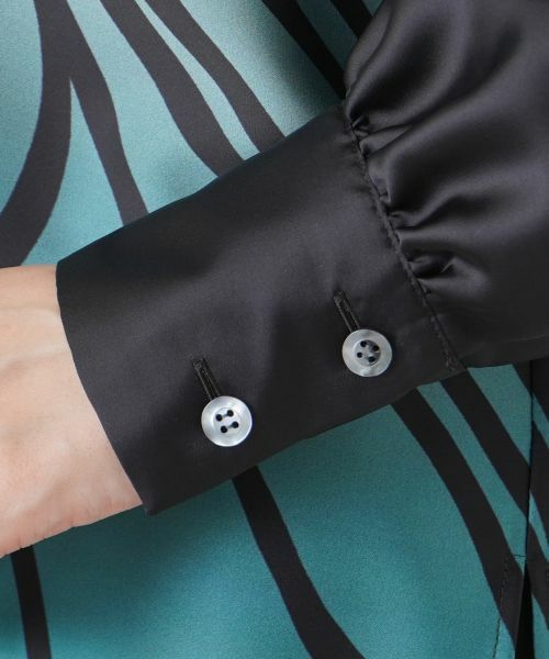 Leilian / レリアン シャツ・ブラウス | プリント比翼ブラウス | 詳細10