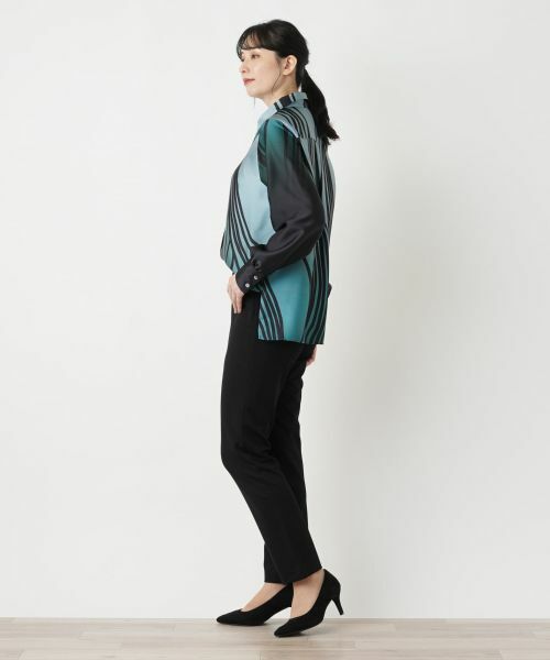 Leilian / レリアン シャツ・ブラウス | プリント比翼ブラウス | 詳細2