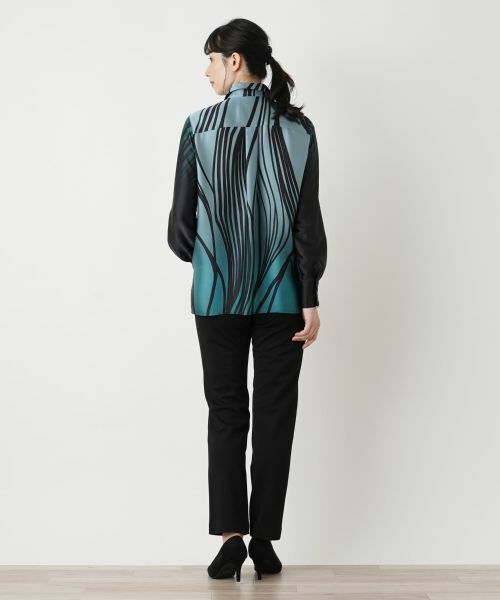 Leilian / レリアン シャツ・ブラウス | プリント比翼ブラウス | 詳細3