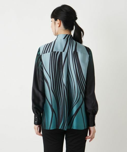 Leilian / レリアン シャツ・ブラウス | プリント比翼ブラウス | 詳細6