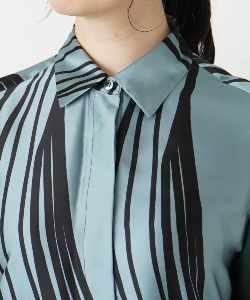 Leilian / レリアン シャツ・ブラウス | プリント比翼ブラウス | 詳細7