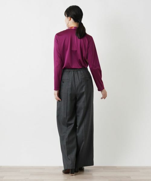 Leilian / レリアン その他パンツ | ヘリンボーンワイドパンツ | 詳細3