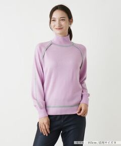 Leilian / レリアン ニット・セーター | 配色トリムハイネックニット【Leilian WHITE LABEL】