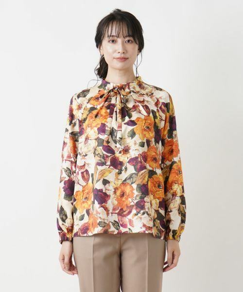 Leilian / レリアン シャツ・ブラウス | プリントボウタイブラウス【ROCHAS Premiere】 | 詳細4