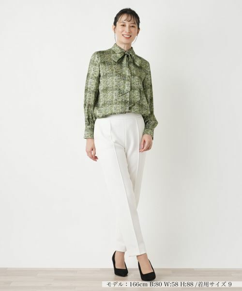 Leilian / レリアン シャツ・ブラウス | チェックボウタイブラウス【ROCHAS Premiere】【ERICA】 | 詳細1