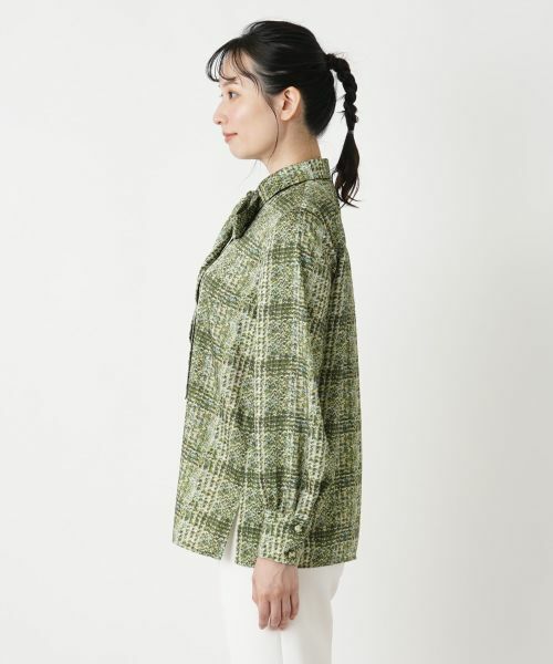 Leilian / レリアン シャツ・ブラウス | チェックボウタイブラウス【ROCHAS Premiere】【ERICA】 | 詳細5