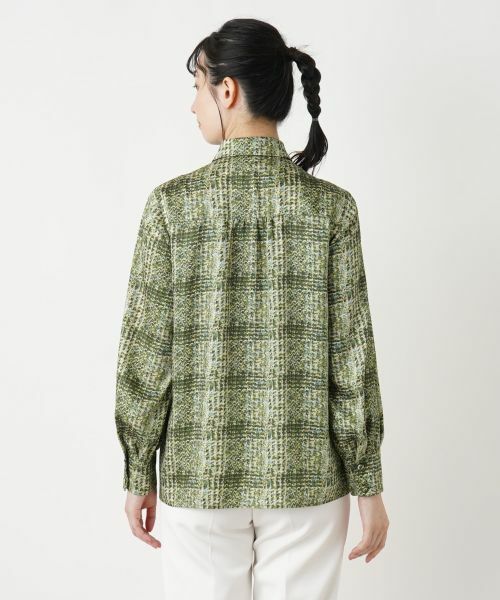 Leilian / レリアン シャツ・ブラウス | チェックボウタイブラウス【ROCHAS Premiere】【ERICA】 | 詳細6