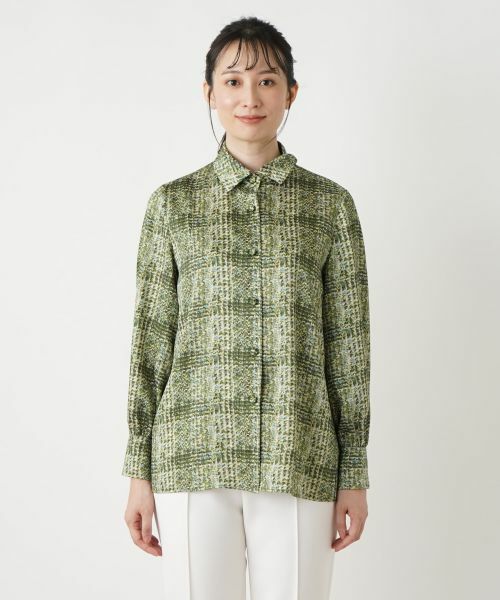 Leilian / レリアン シャツ・ブラウス | チェックボウタイブラウス【ROCHAS Premiere】【ERICA】 | 詳細7