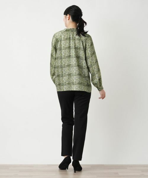 Leilian / レリアン シャツ・ブラウス | チェッククルーネックブラウス【ROCHAS Premiere】【ERICA】 | 詳細3