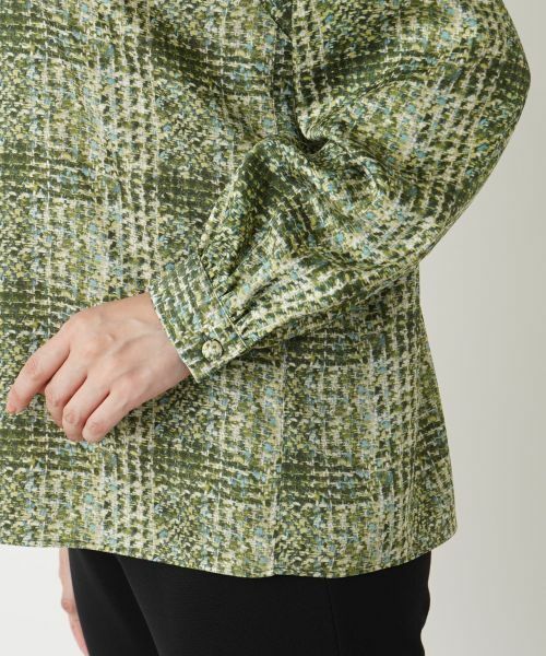 Leilian / レリアン シャツ・ブラウス | チェッククルーネックブラウス【ROCHAS Premiere】【ERICA】 | 詳細9