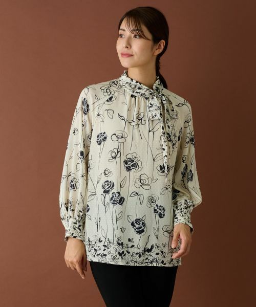 Leilian / レリアン シャツ・ブラウス | 【ROCHAS Premiere】オリジナルプリントブラウス | 詳細1