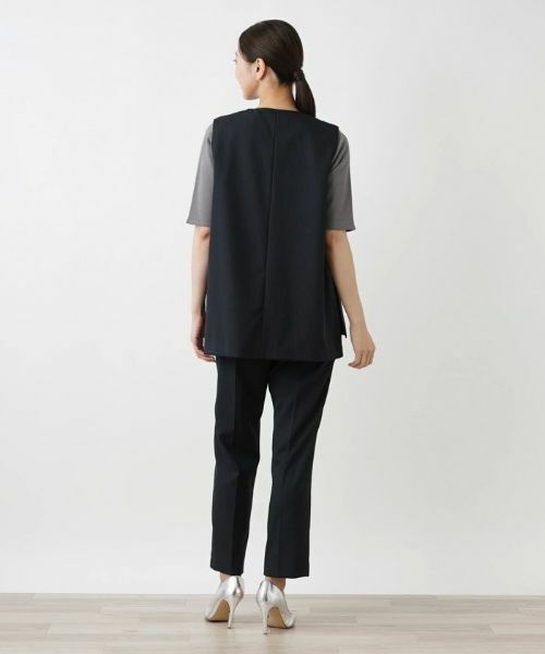 Leilian / レリアン テーラードジャケット | Vネックベスト | 詳細3