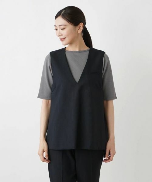 Leilian / レリアン テーラードジャケット | Vネックベスト | 詳細4