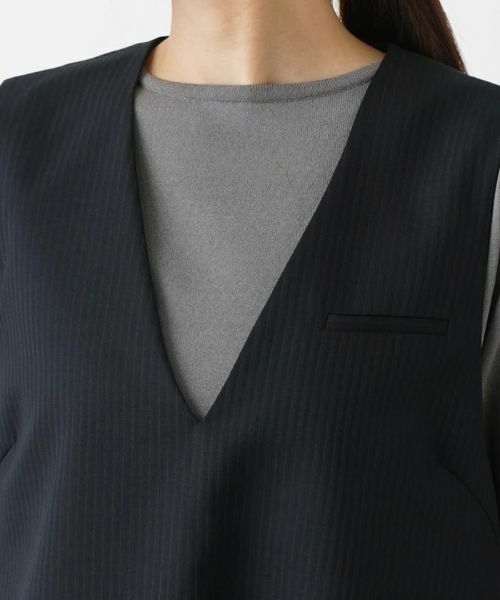 Leilian / レリアン テーラードジャケット | Vネックベスト | 詳細7