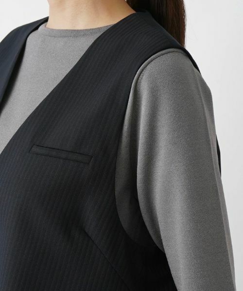 Leilian / レリアン テーラードジャケット | Vネックベスト | 詳細9