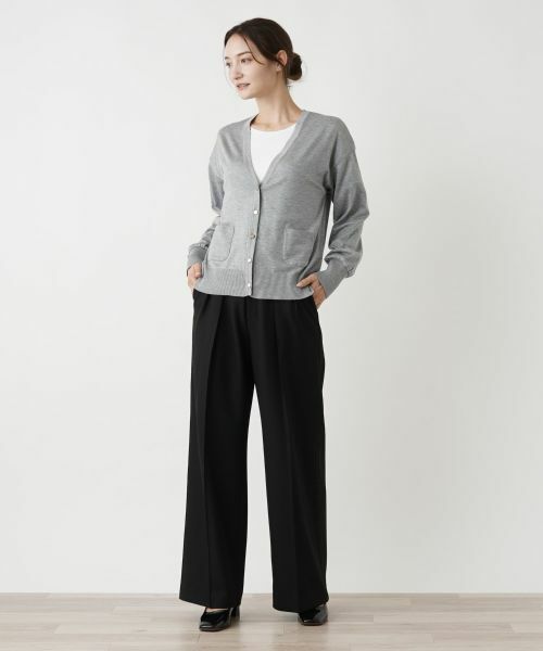 Leilian / レリアン その他パンツ | ツータックワイドパンツ【Leilian WHITE LABEL】 | 詳細1