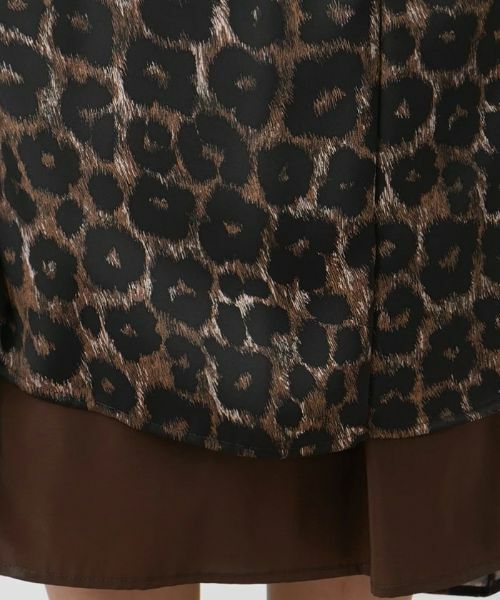 Leilian / レリアン ミニ・ひざ丈スカート | レオパード柄フレアスカート | 詳細10