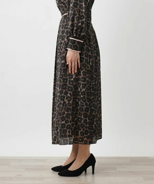 Leilian / レリアン ミニ・ひざ丈スカート | レオパード柄フレアスカート | 詳細12