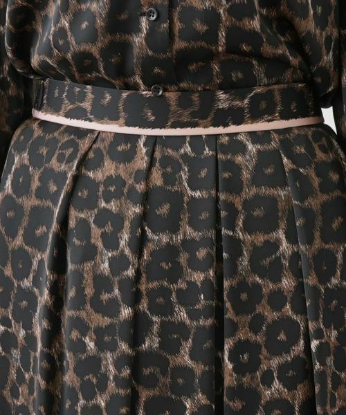 Leilian / レリアン ミニ・ひざ丈スカート | レオパード柄フレアスカート | 詳細14