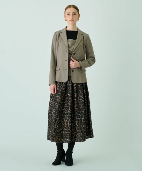 Leilian / レリアン ミニ・ひざ丈スカート | レオパード柄フレアスカート | 詳細19