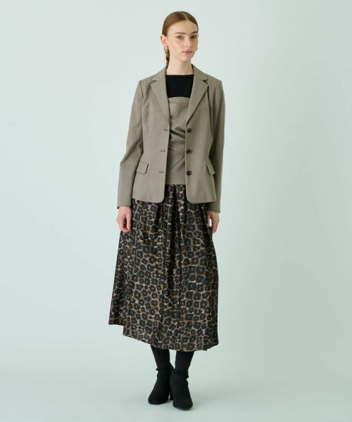 Leilian / レリアン ミニ・ひざ丈スカート | レオパード柄フレアスカート | 詳細20