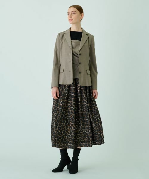 Leilian / レリアン ミニ・ひざ丈スカート | レオパード柄フレアスカート | 詳細21