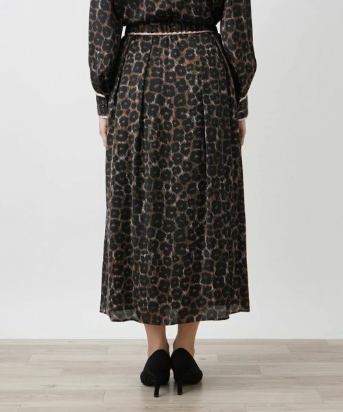 Leilian / レリアン ミニ・ひざ丈スカート | レオパード柄フレアスカート | 詳細6