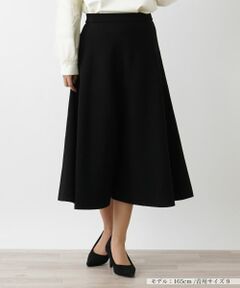 レリアン　黒　スカート レリアン Leilian レースロングフレアスカート【THE NEW