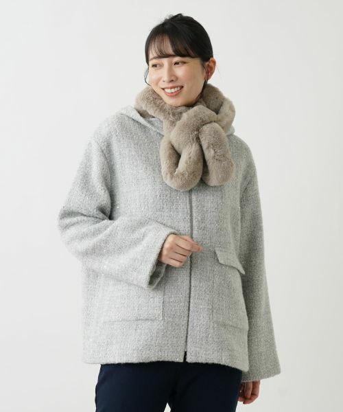 Leilian / レリアン マフラー・ショール・スヌード・ストール | フェイクファーストール | 詳細2