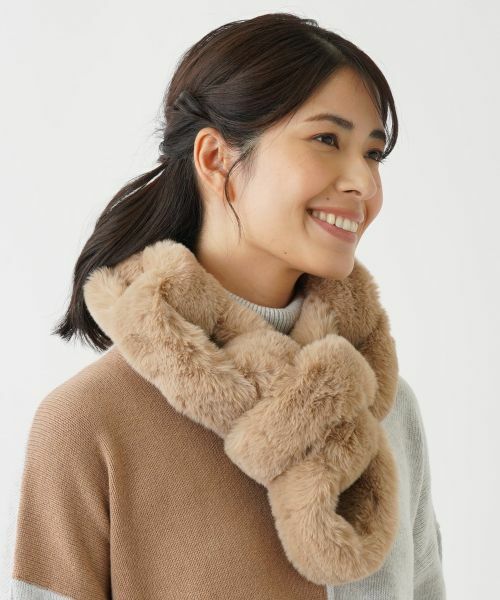 Leilian/レリアン フェイクファーストール ベージュ その他 Leilian/レリアン フェイクファーストール ベージュ その他