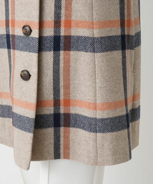 Leilian / レリアン その他アウター | チェックスタンドカラーコート | 詳細11