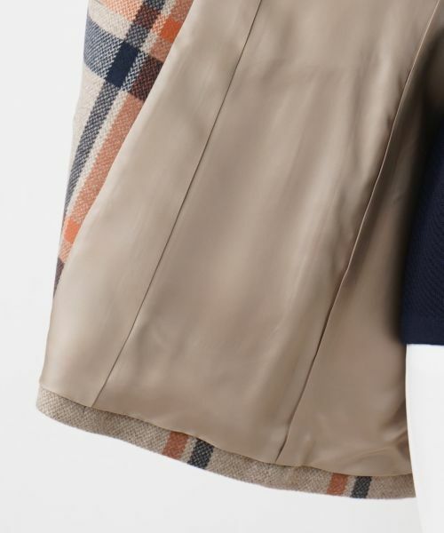 Leilian / レリアン その他アウター | チェックスタンドカラーコート | 詳細12