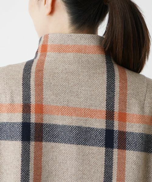 Leilian / レリアン その他アウター | チェックスタンドカラーコート | 詳細8