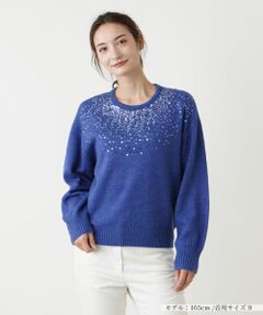 Leilian / レリアン ニット・セーター | スパンコール刺繍ニット