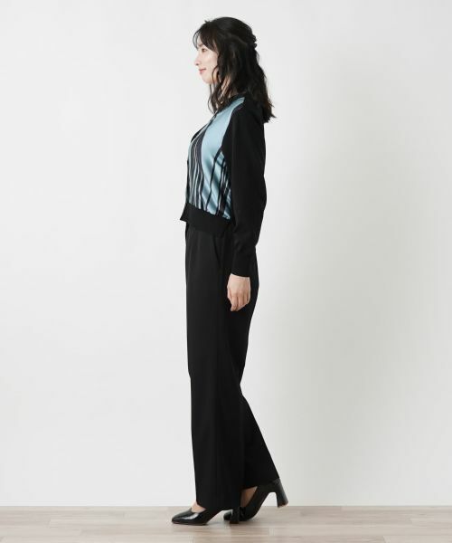 Leilian / レリアン カーディガン・ボレロ | フロント切替Vネックカーディガン | 詳細2