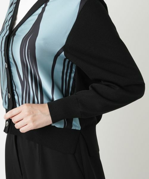 Leilian / レリアン カーディガン・ボレロ | フロント切替Vネックカーディガン | 詳細9