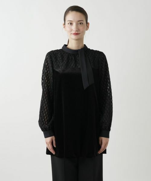 Leilian / レリアン シャツ・ブラウス | 切替ボウタイブラウス【セレモニー】 | 詳細4