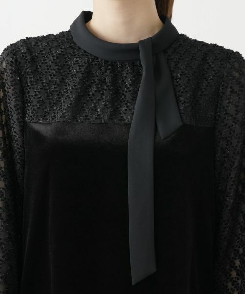 Leilian / レリアン シャツ・ブラウス | 切替ボウタイブラウス【セレモニー】 | 詳細7