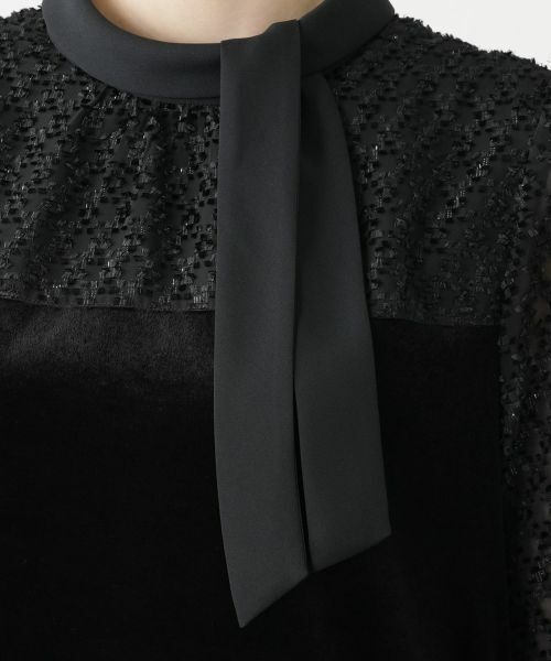 Leilian / レリアン シャツ・ブラウス | 切替ボウタイブラウス【セレモニー】 | 詳細9